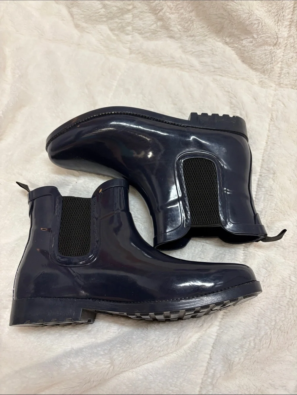 Electric Karma Navy Rain/Garden Boots Ankle Booties - Size 8